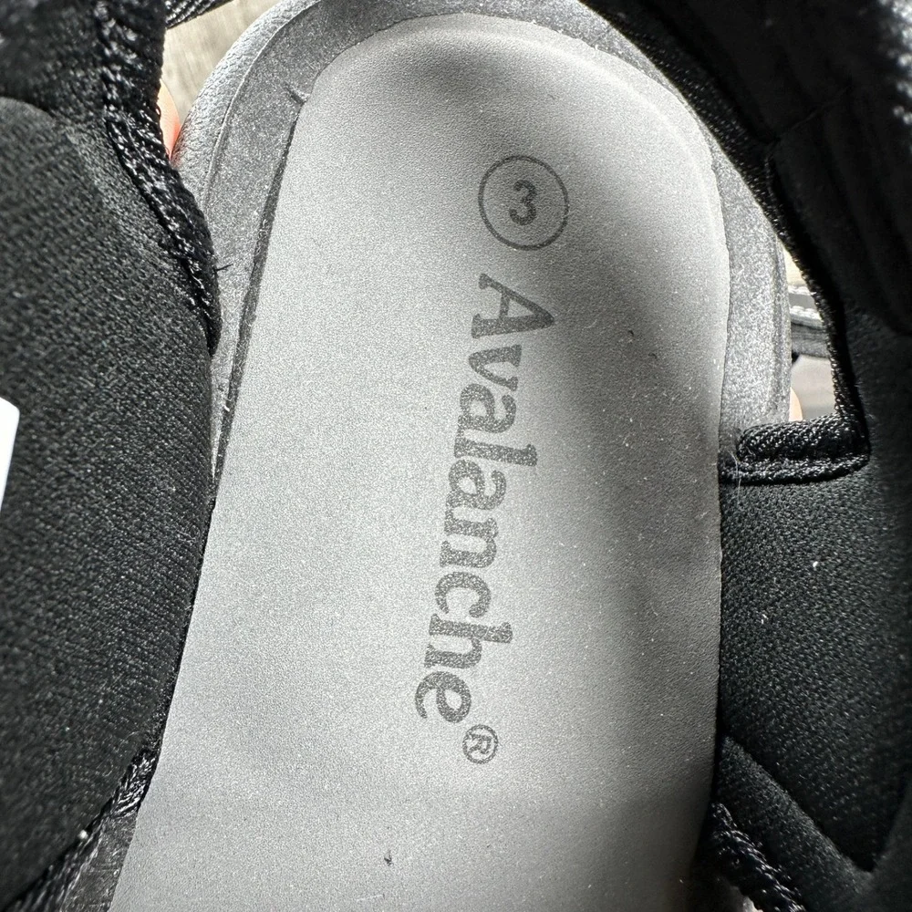 Avalanche Adventure Sandals Kids Size 3 Black Rugged Outdoor Sport NEW